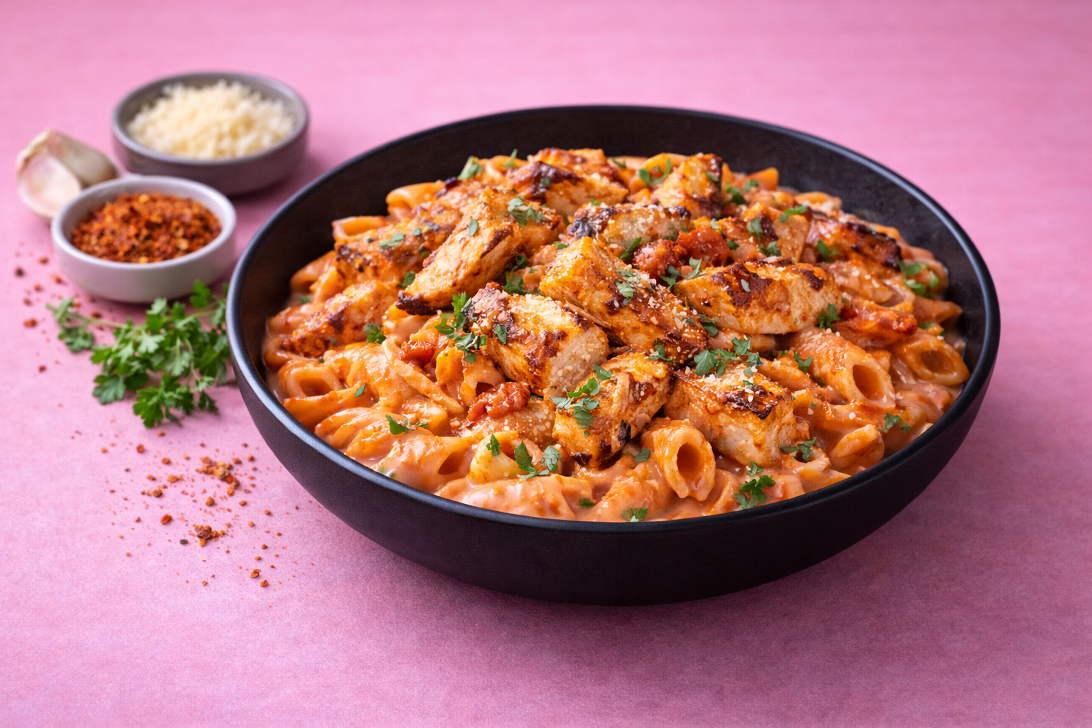 Piri Piri pink sauce with choice of Protein